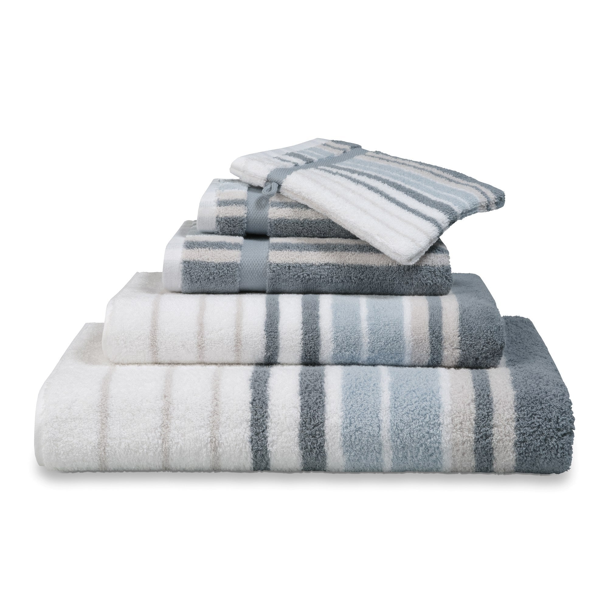 Ontario Badtextiel Misty Blue | 90 x 195 cm | Blauw | Katoen