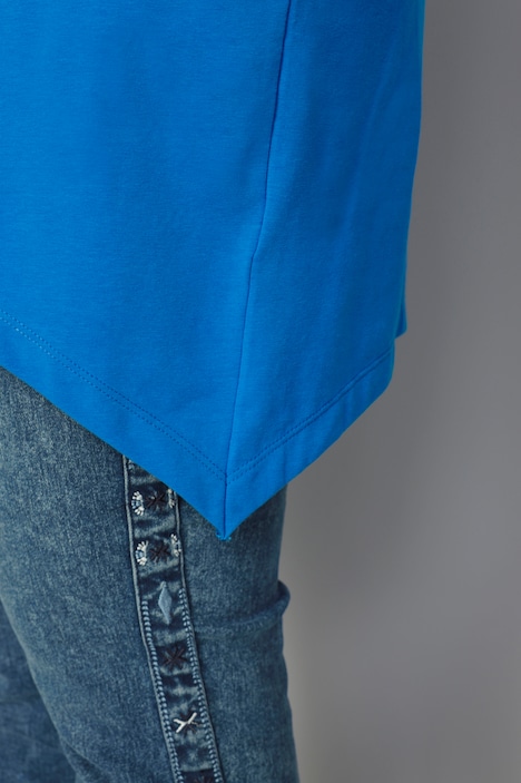 Longshirt, Pailletten-Schriftzug, Zipfelsaum