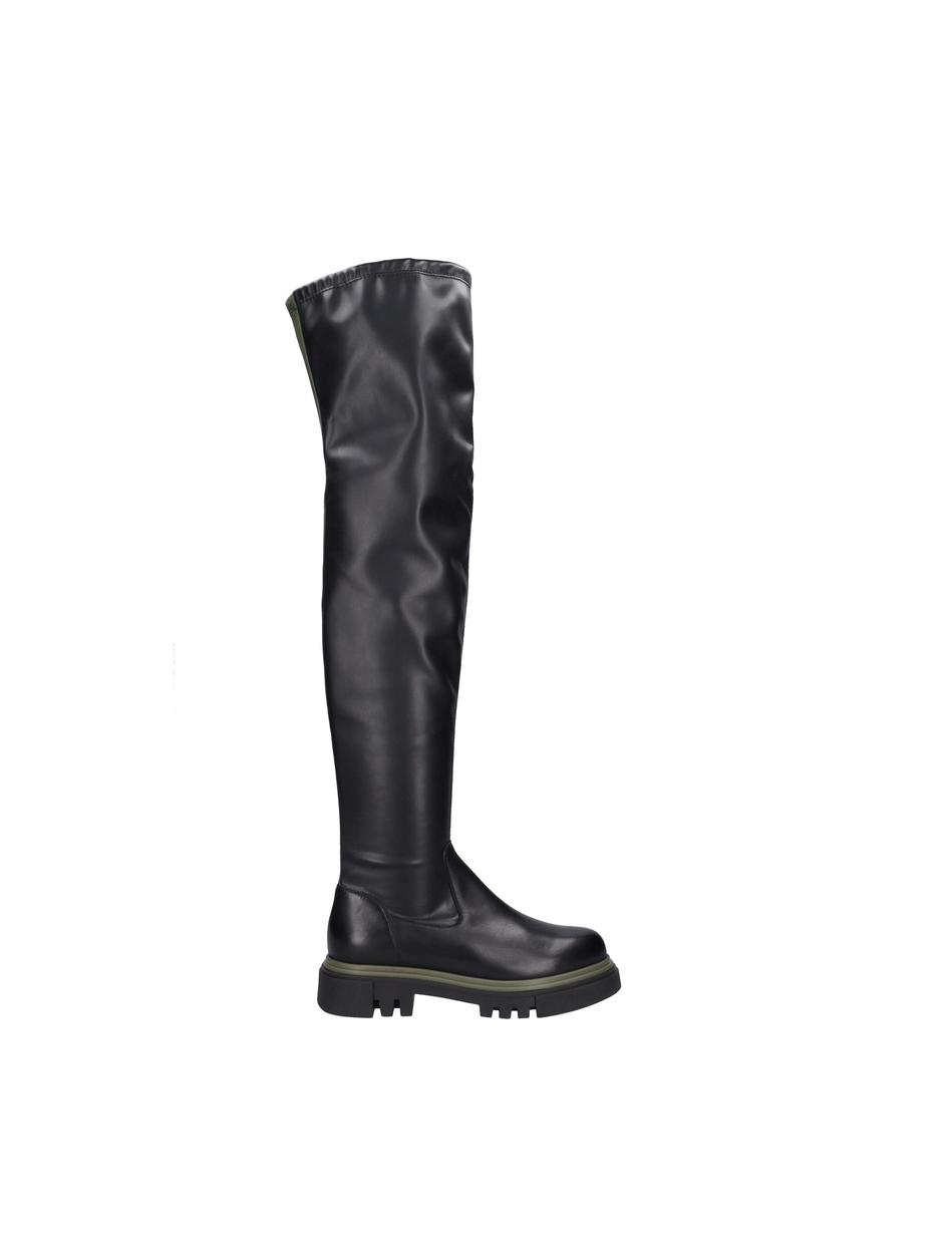Stiefel Corvara 02, schwarz-oliv