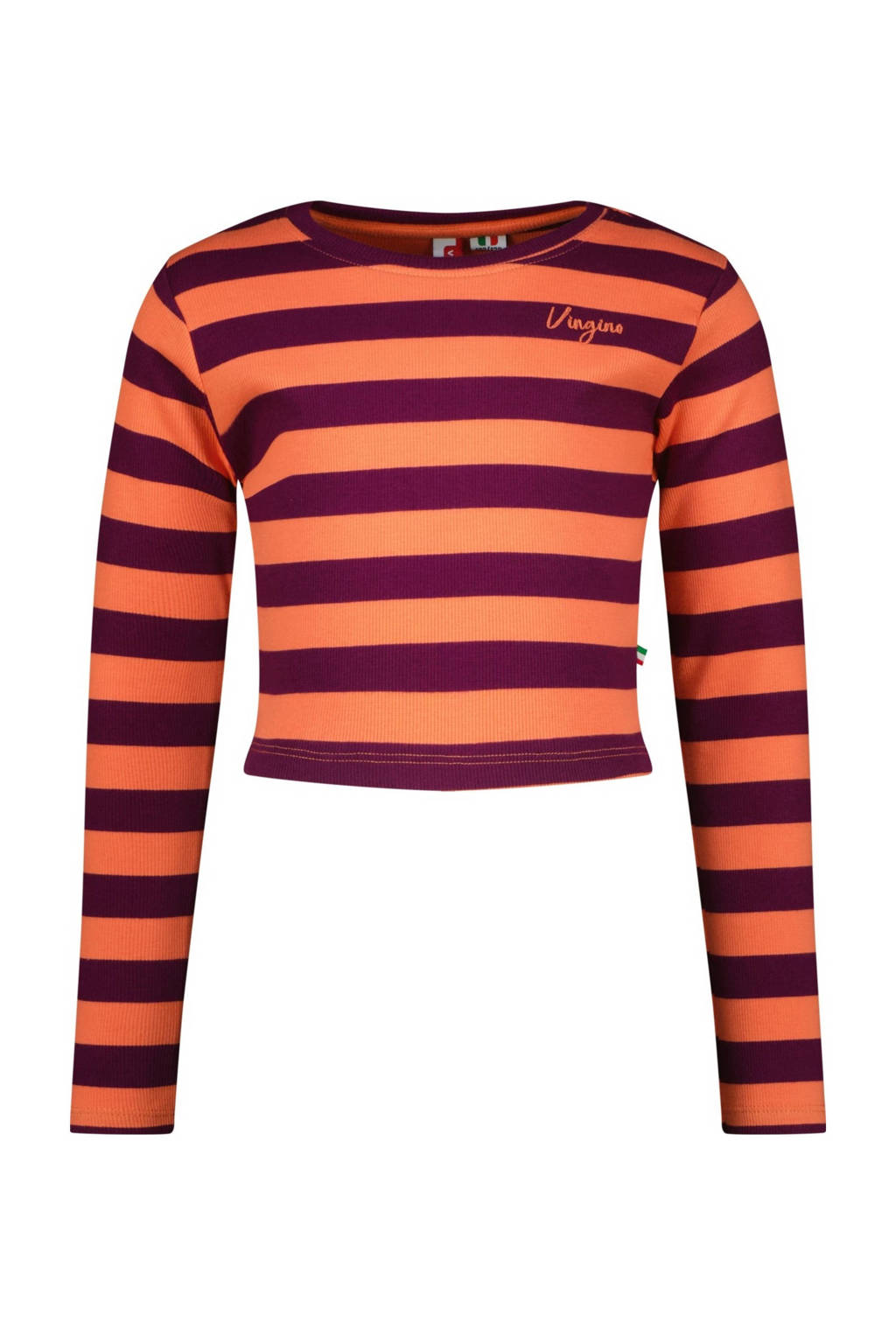 Vingino gestreeptetop oranje/paars