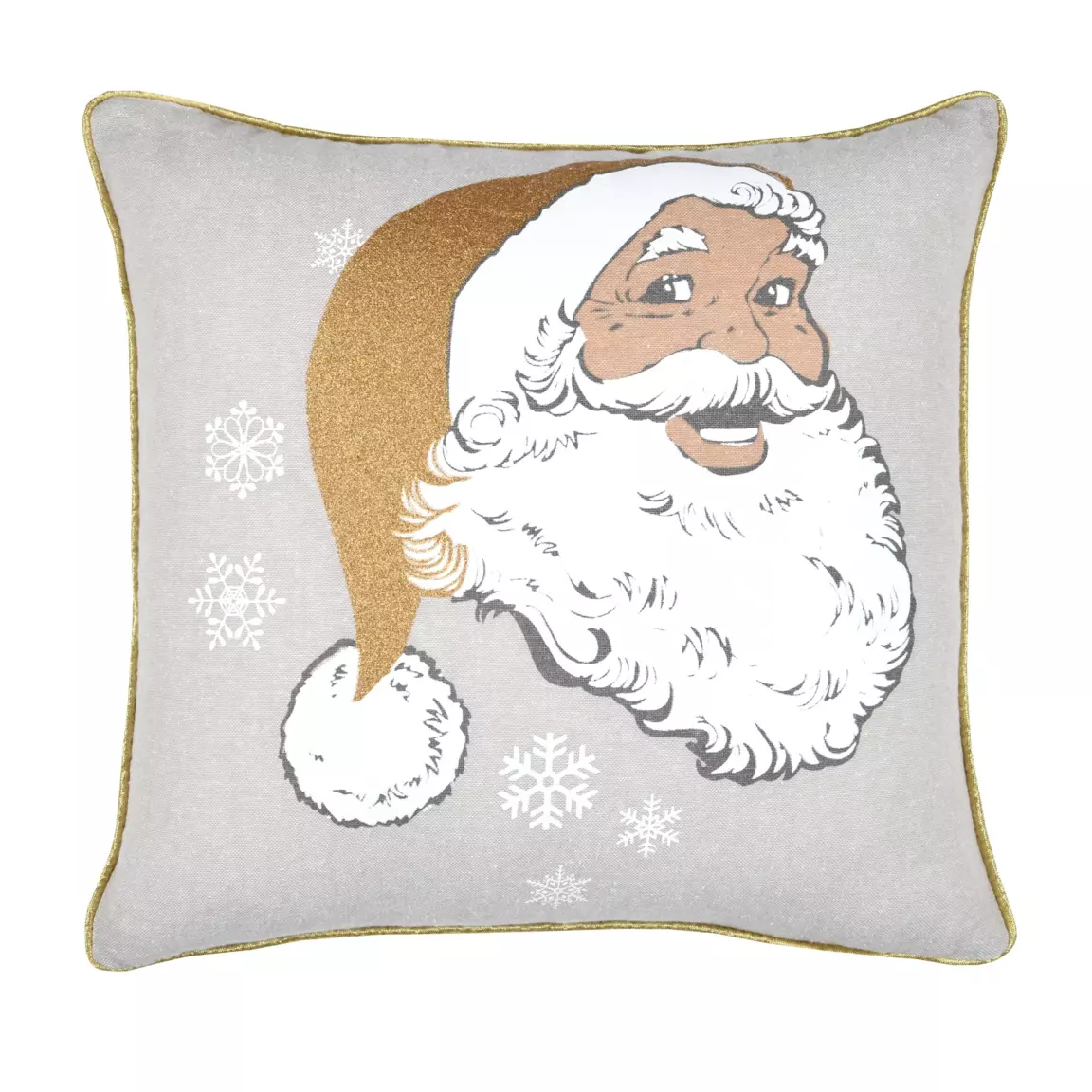Coussin de Noël carré (40 cm) Sibérie Beige