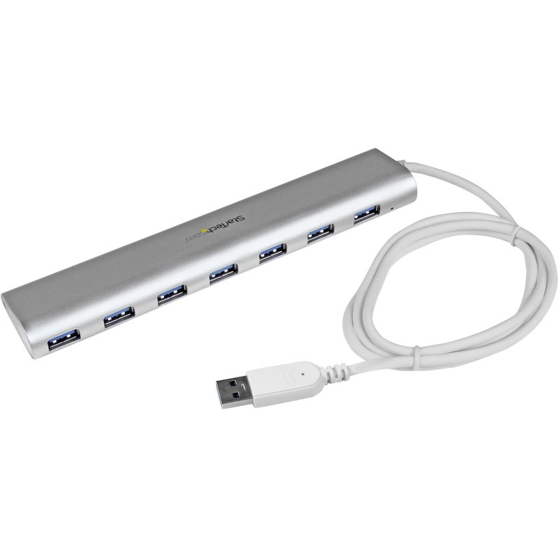 StarTech.com Hub USB à 7 Ports avec Ethernet, USB-A, Gigabit Ethernet/GbE, USB 5Gbps, Design Robuste, Alimentation par Bus, Hub USB 3.0 Portable pour Ordinateur Portable