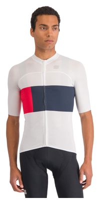 Maillot Manches Courtes Sportful Snap Blanc/Bleu/Rouge