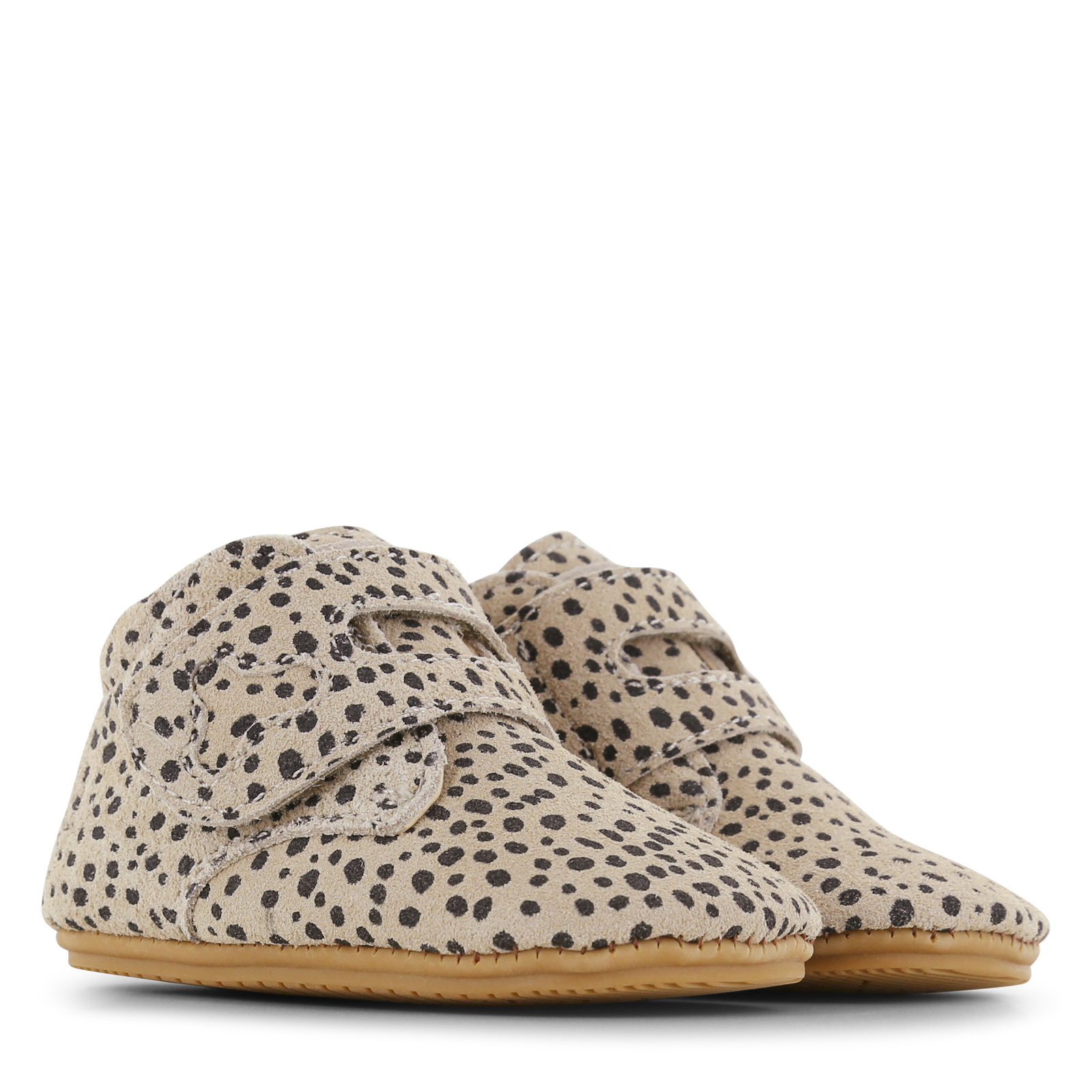 Shoesme beige BABY-PROOF® schoentje met dots Suède | Meisjes schoenen
