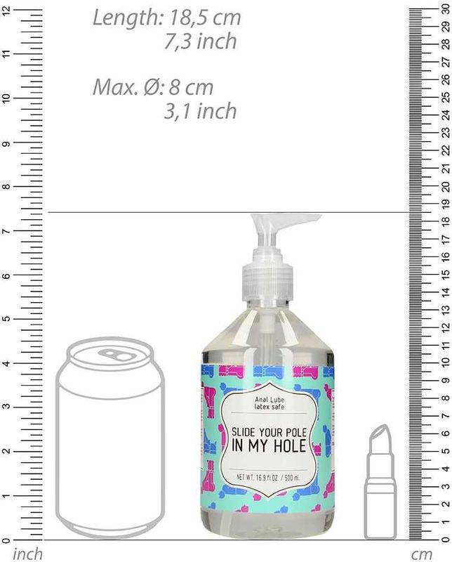 Anal Glijmiddel - SLIDE YOUR POLE IN MY HOLE - 500 ml