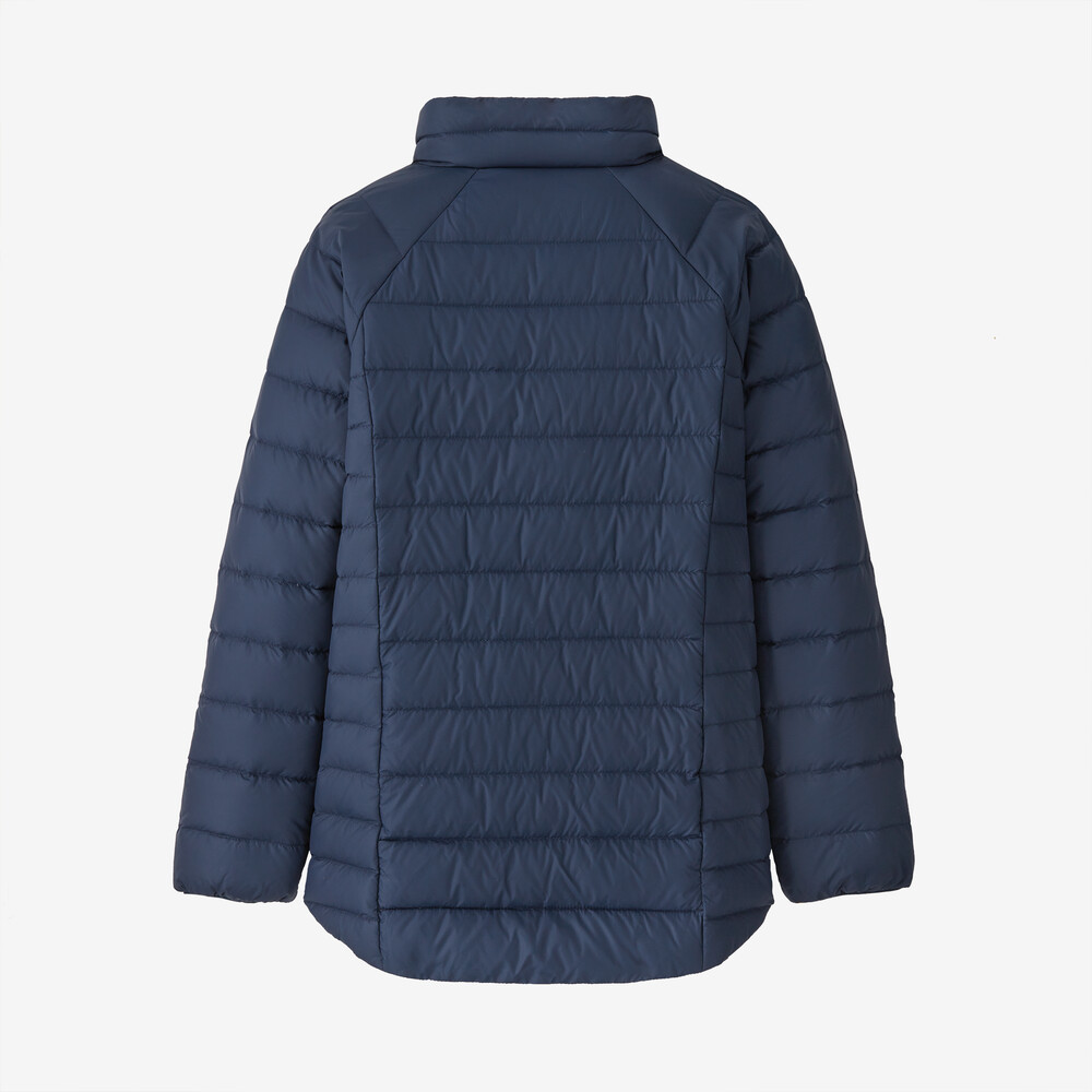 Kinder-Daunenpullover mit verlängertem Rückenteil