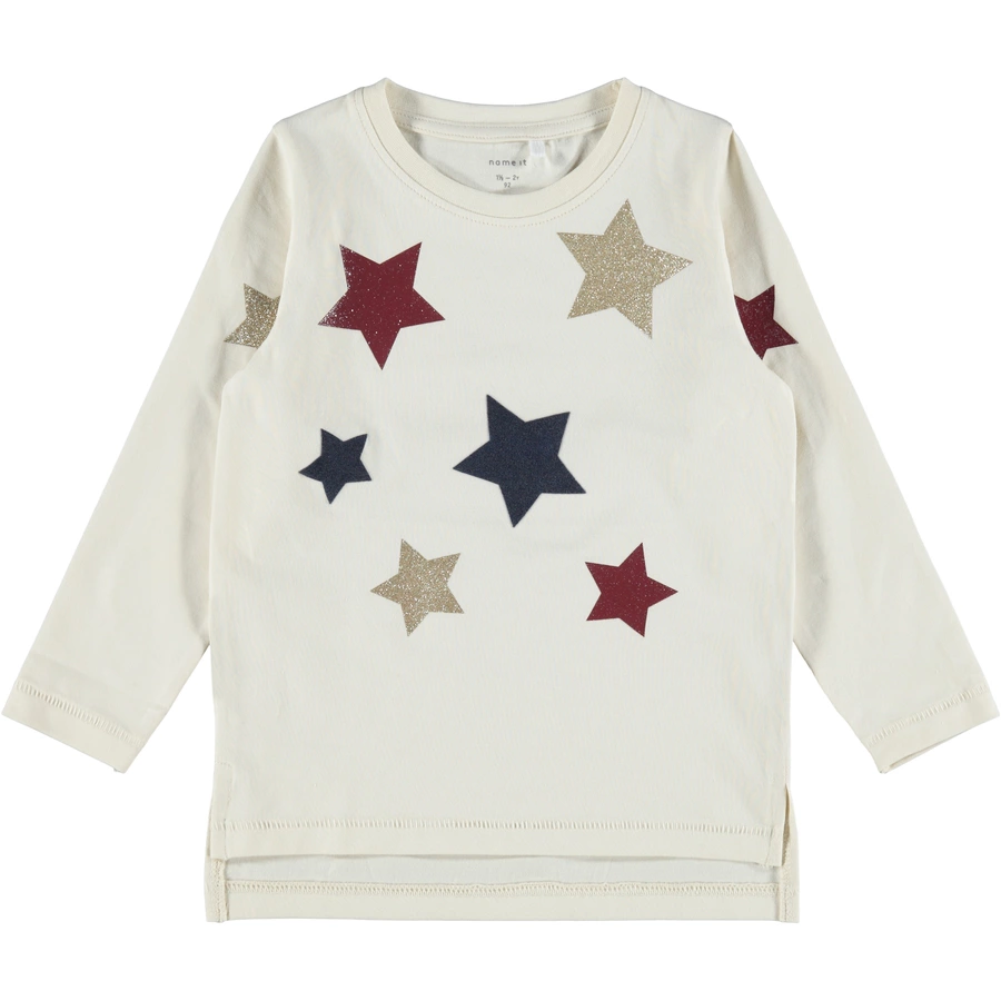 name it Langarmshirt Nmfraida Whitecap Gray