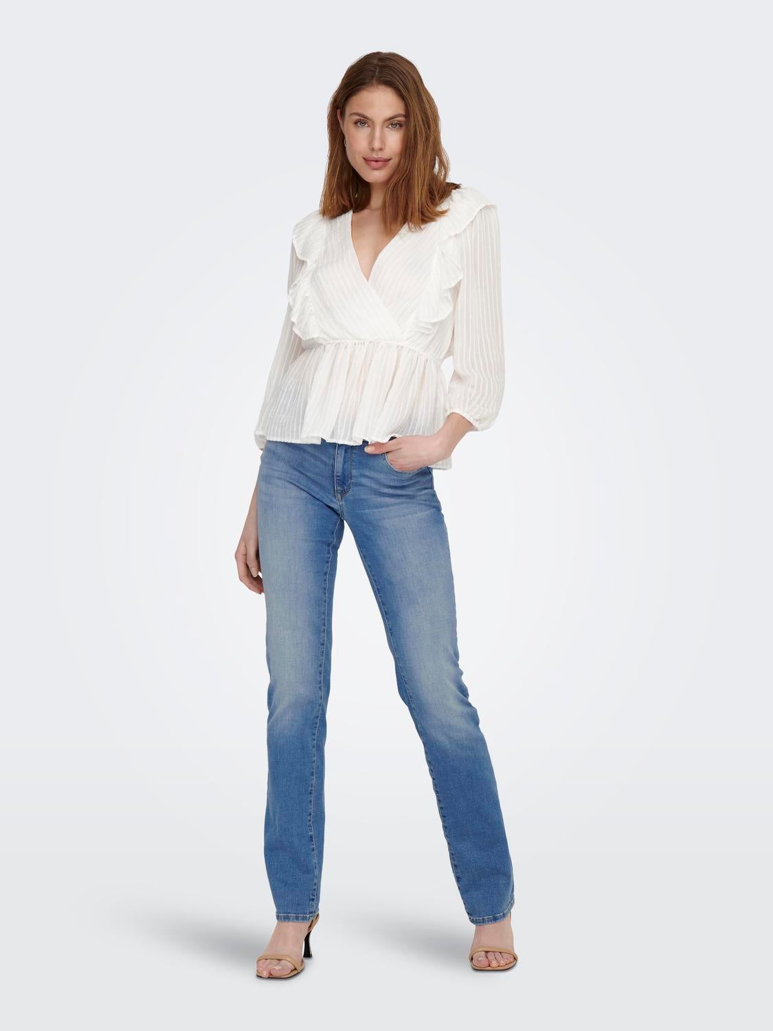 ONLALICIA Mittlere Taille Gerade geschnitten Jeans Medium Blue Denim
