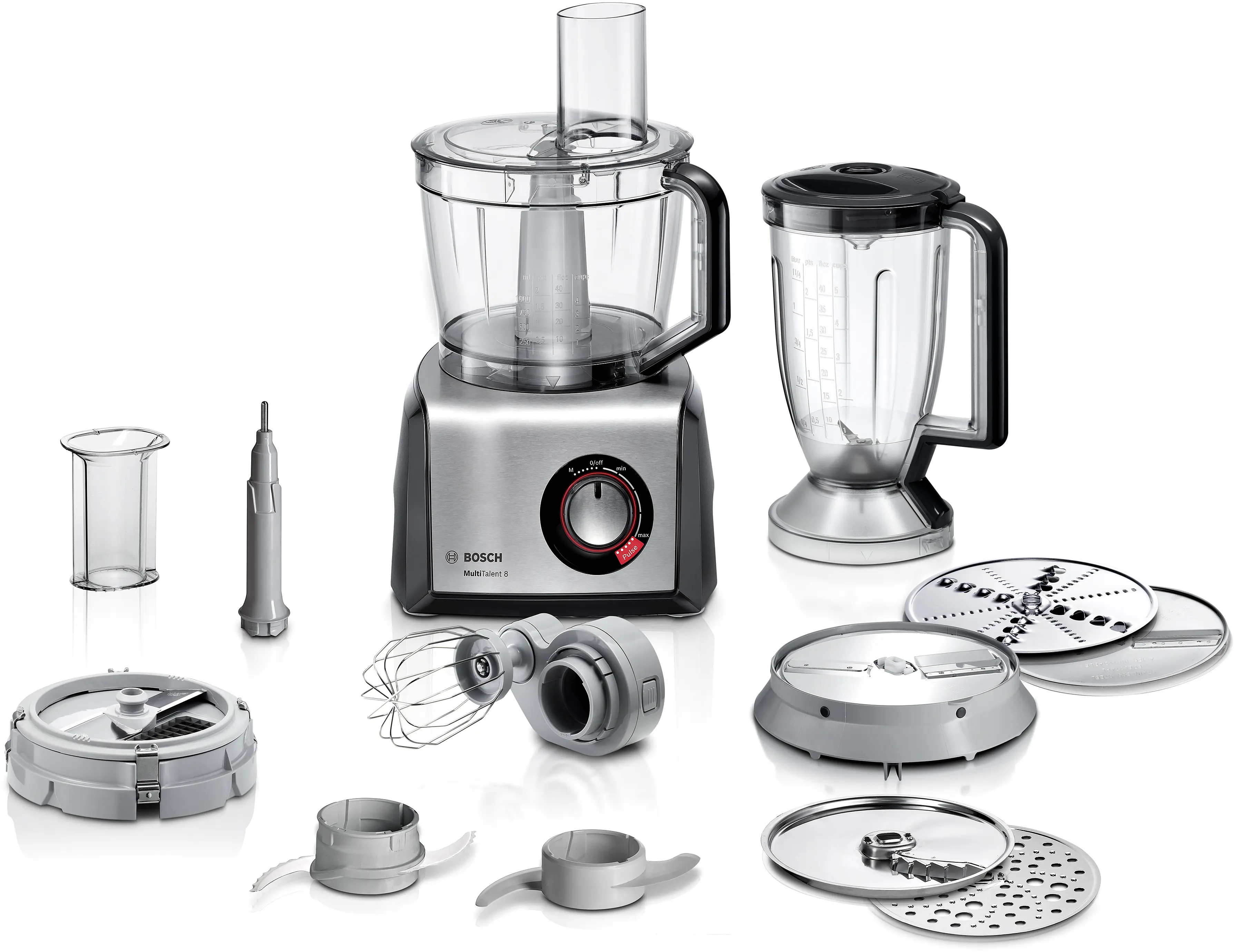 Food processor MultiTalent 8 1250 W Zwart, RVS MC812M865