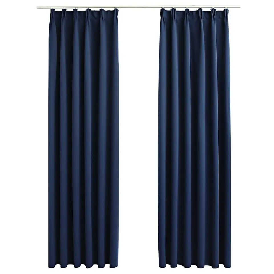 vidaXL - Gordijn - Blauw - Stof - 140 x 175 cm