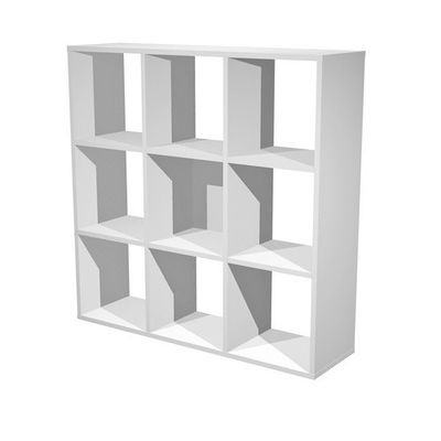 Bibliothèque modulaire MAXICOLOR - 9 cases - blanc