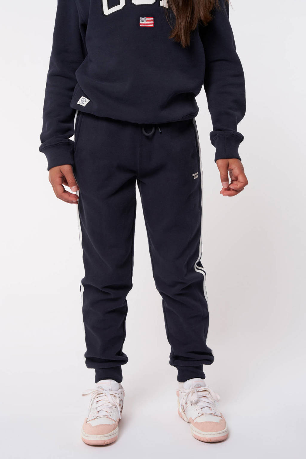 America Today slim fit joggingbroek Car Jr donkerblauw