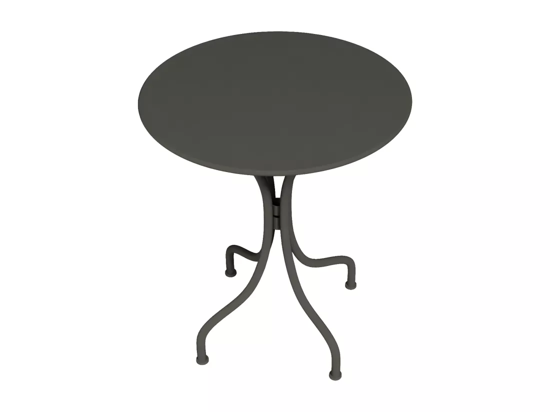 Table ronde de jardin D.60 cm en métal - Gris anthracite - MIRMANDE de MYLIA