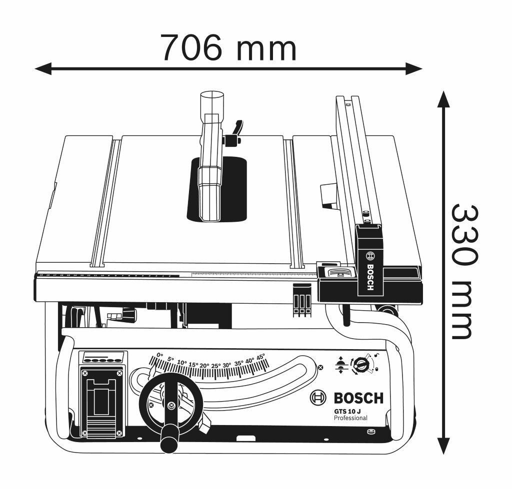 Bosch GTS 10 J Stationaire machine  - 0601B30500
