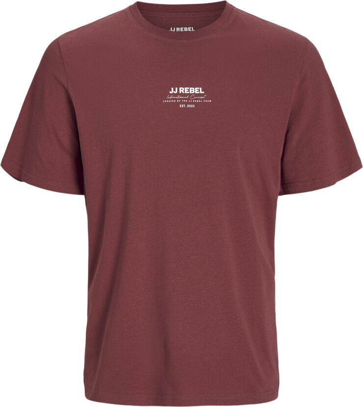 JJ-REBEL JREBLINO TEE SS CREW NECK Brick red