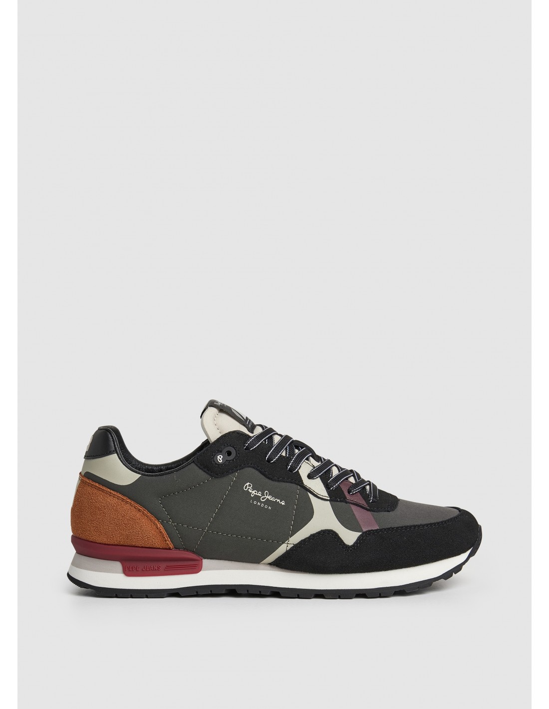 pepe jeans Baskets de ville homme brit print m blk/green