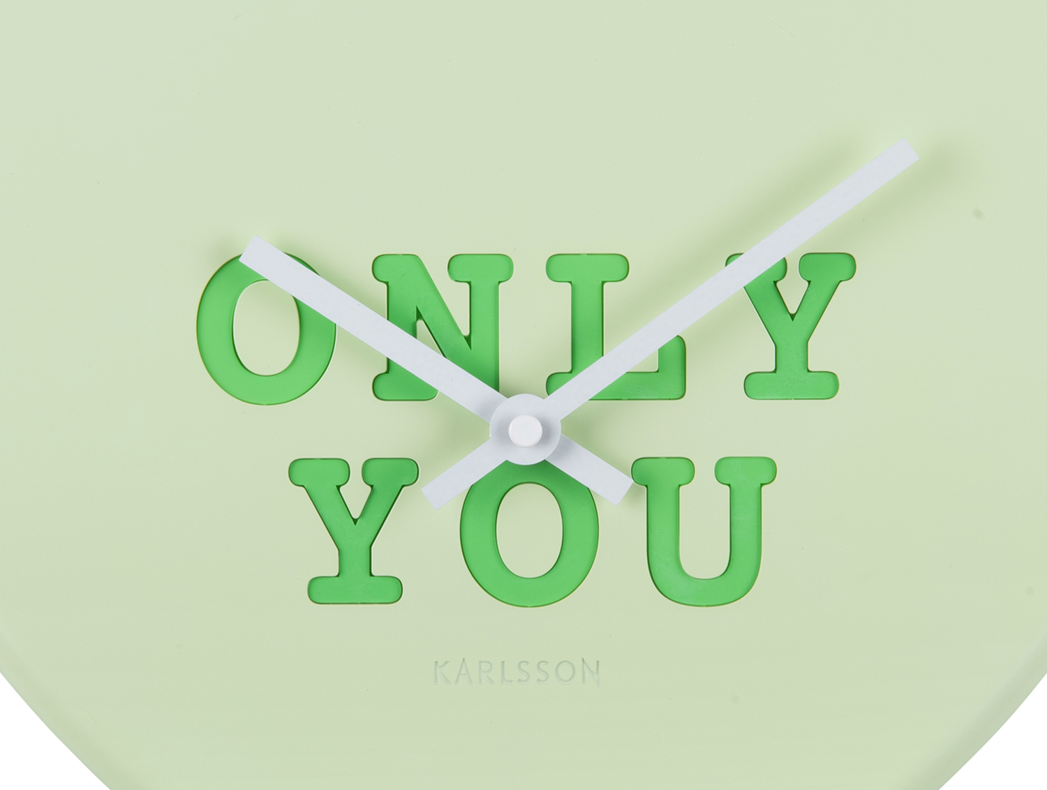 Wall clock Heart Candy soft green