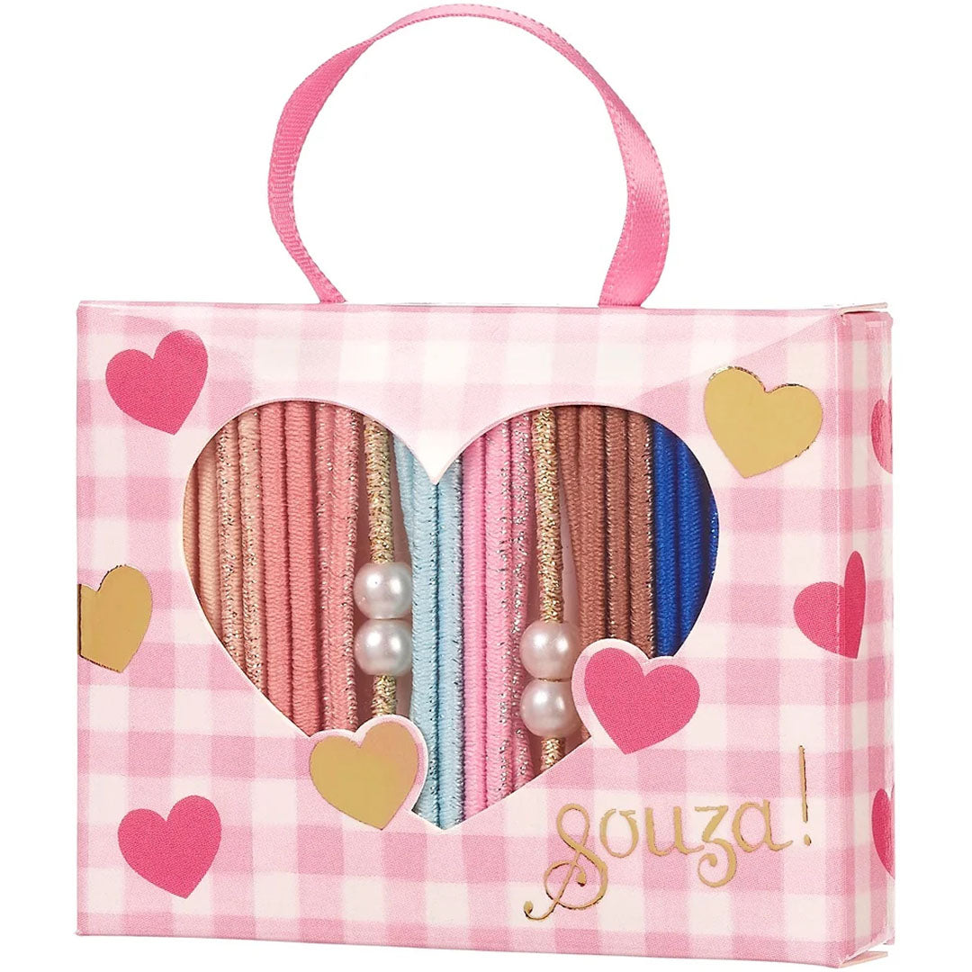 Souza for kids haarelastiekjes lente - roze - 24st