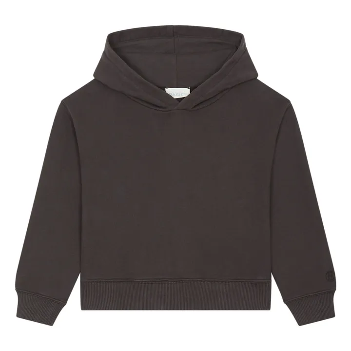 SMALLABLE BASICS Sweat A Capuche Fille Coton Bio | Noir