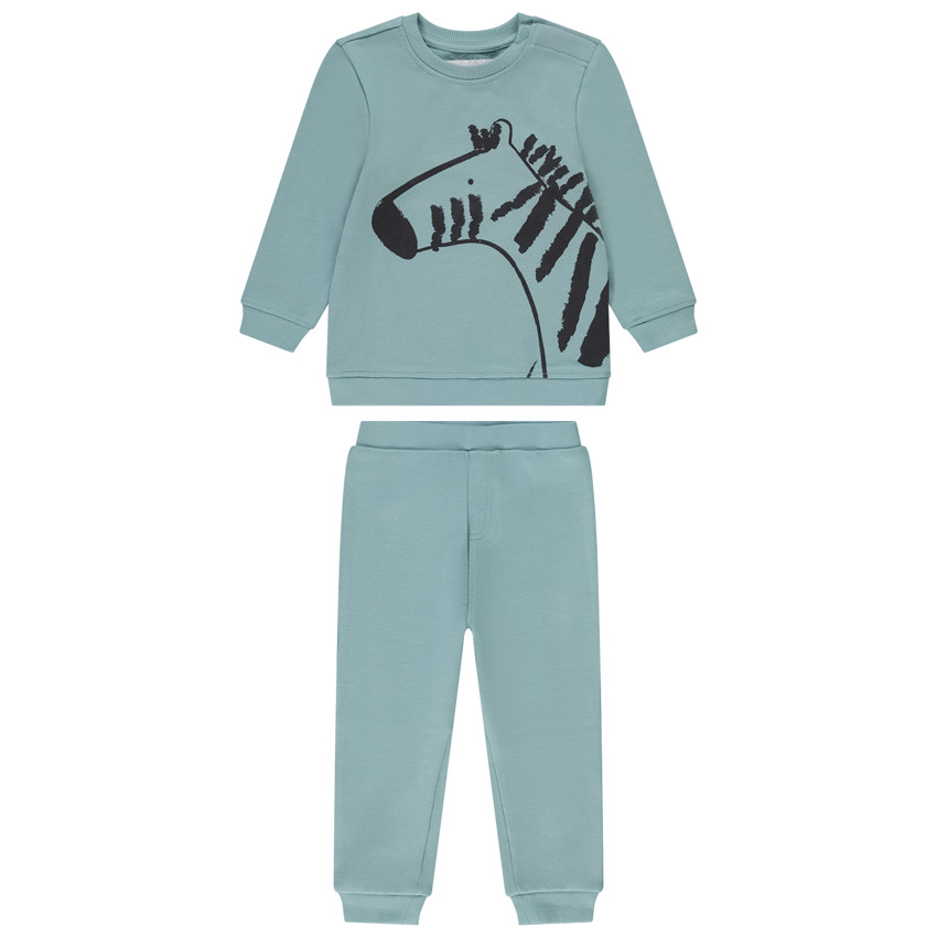 Ensemble jogging molleton print zèbre pour bébé garçon