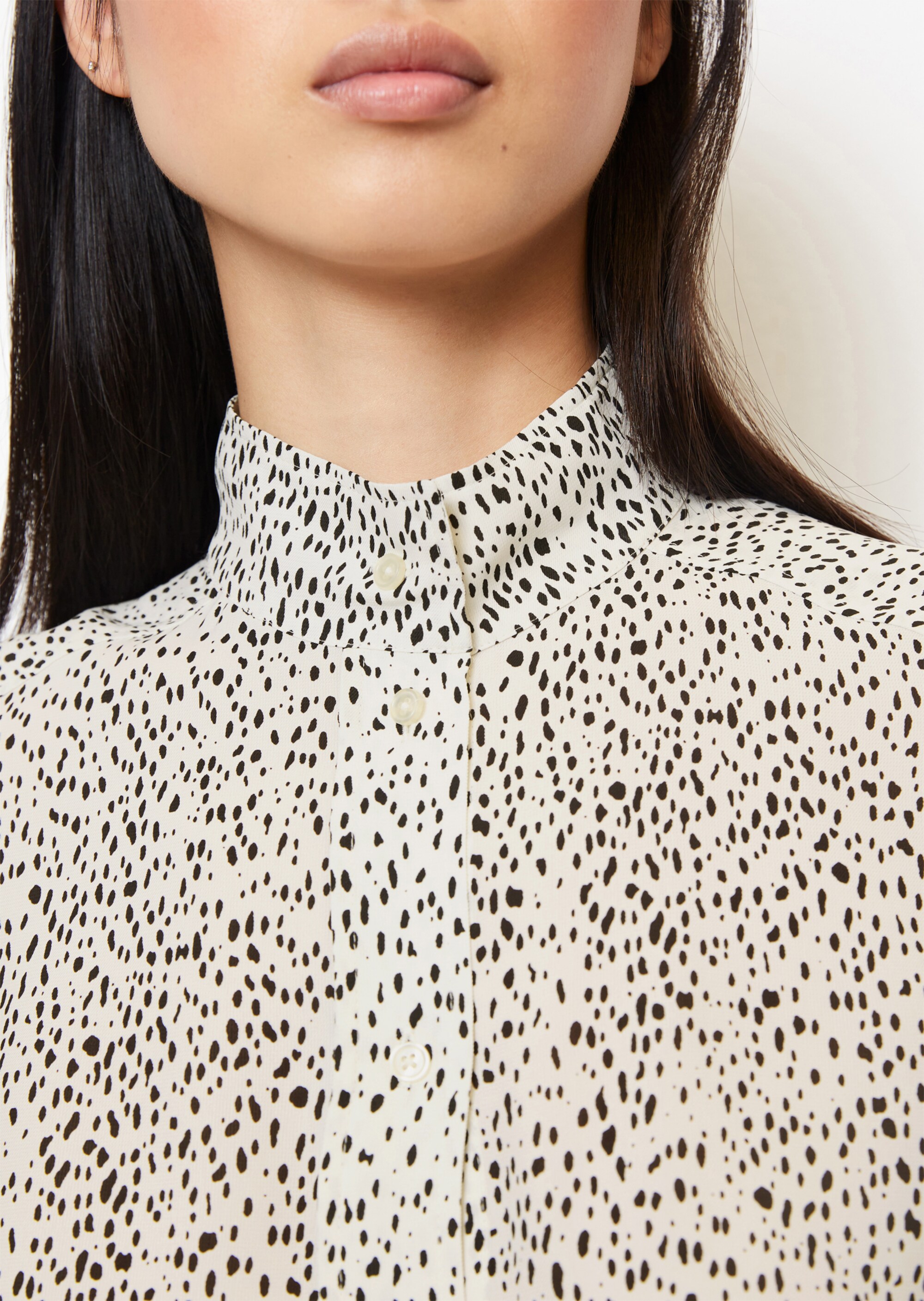 Allover-Print-Bluseaus Cupro-Viskose-Mix