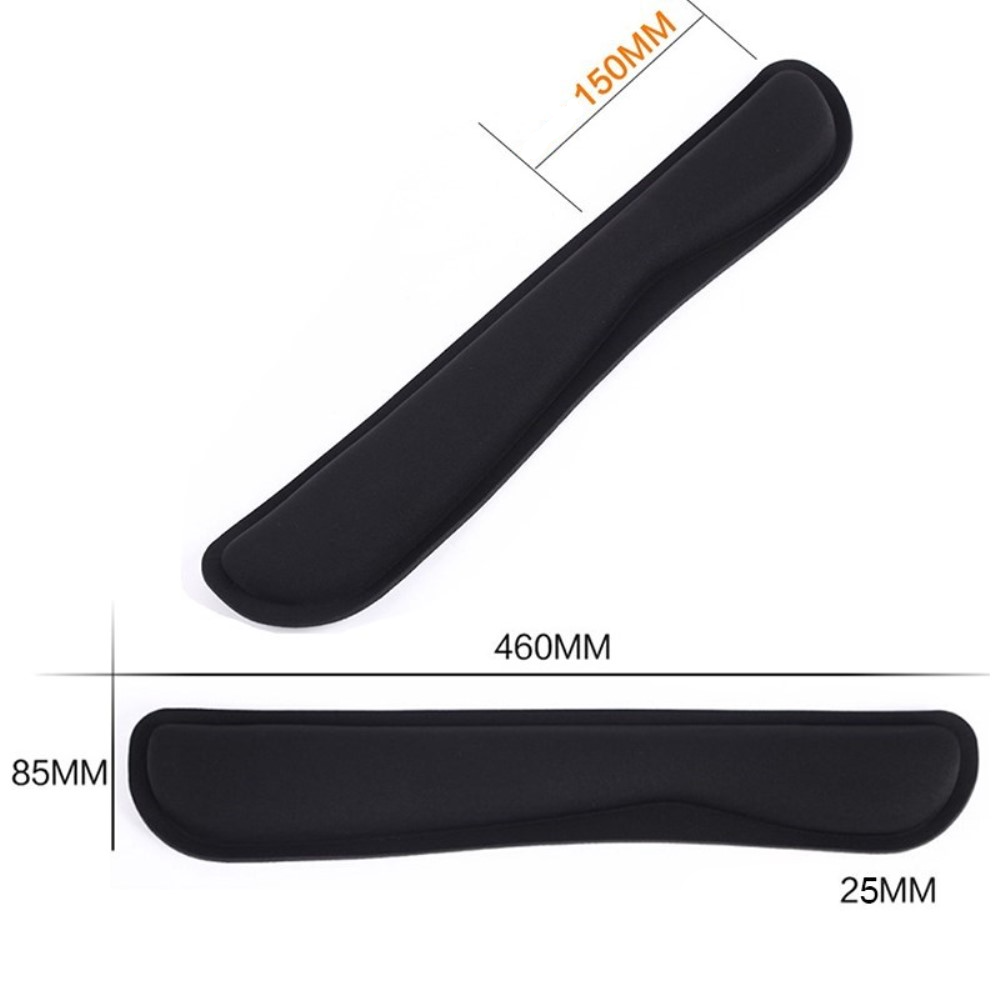 (2-tlg. Set) Ergonomische Mausmatte und Tastatur Handballenauflage für Arbeiten am Computer - Schwarz