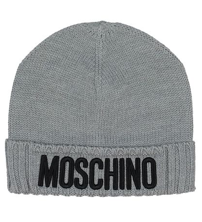 Moschino Mütze - Wolle/Acryl - Graumeliert