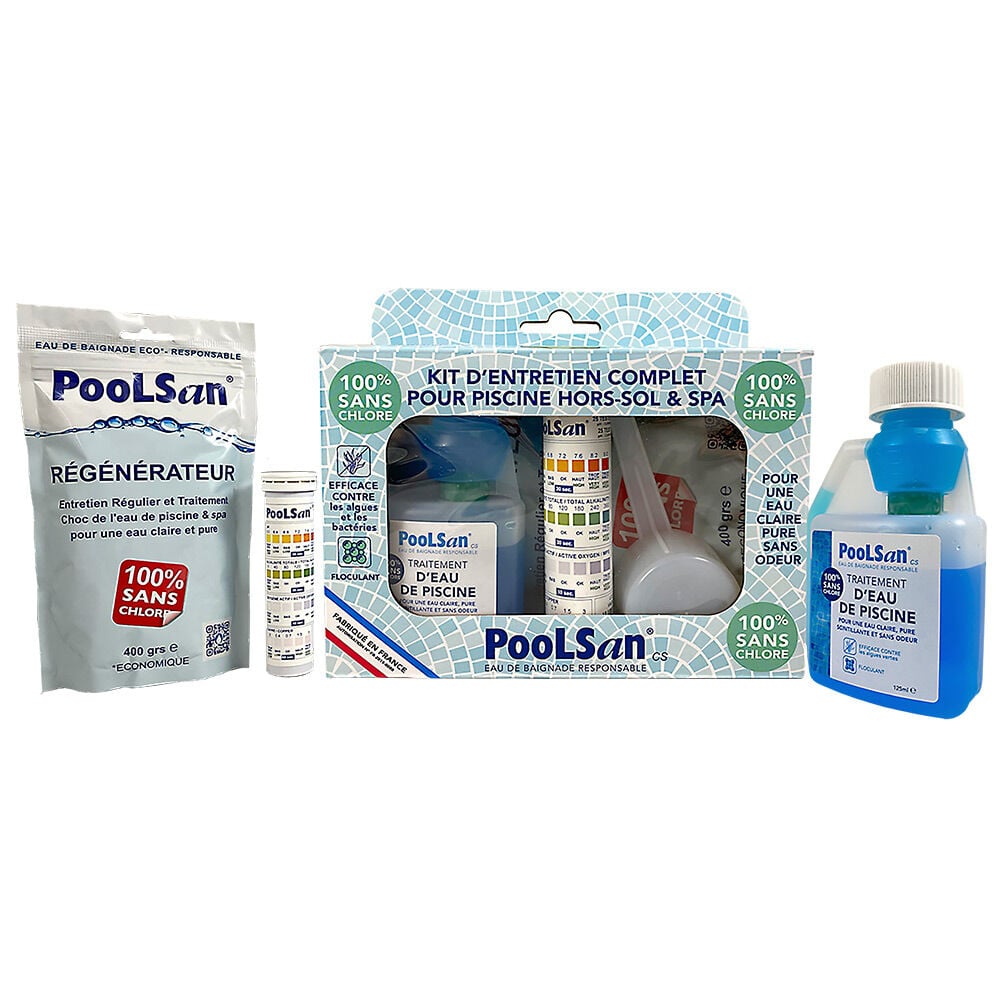Kit d'entretien sans chlore pour piscine hors-sol et spa