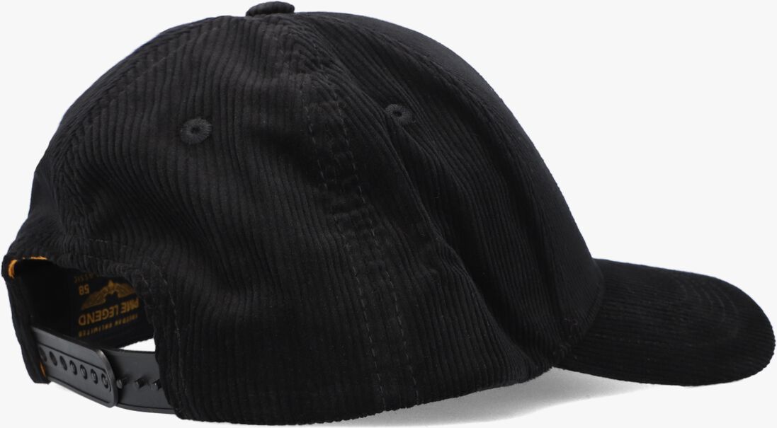 PME LEGEND zwarte pme legend pet corduroy cap with rubber badge