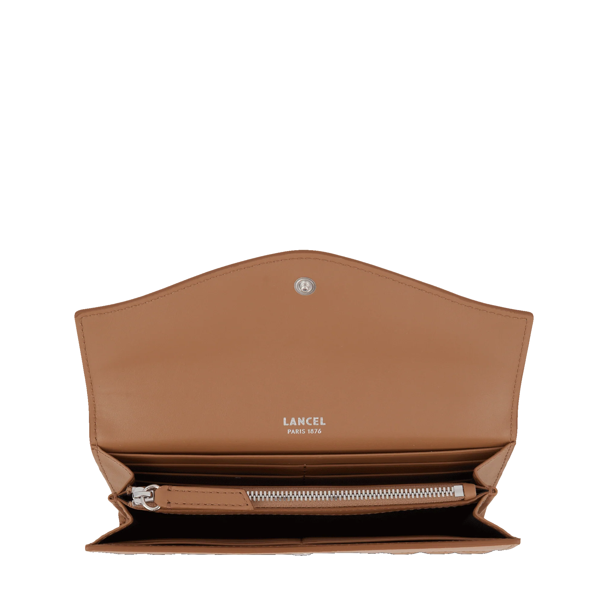 Portefeuille slim rabat Rodéo de Lancel-Granit