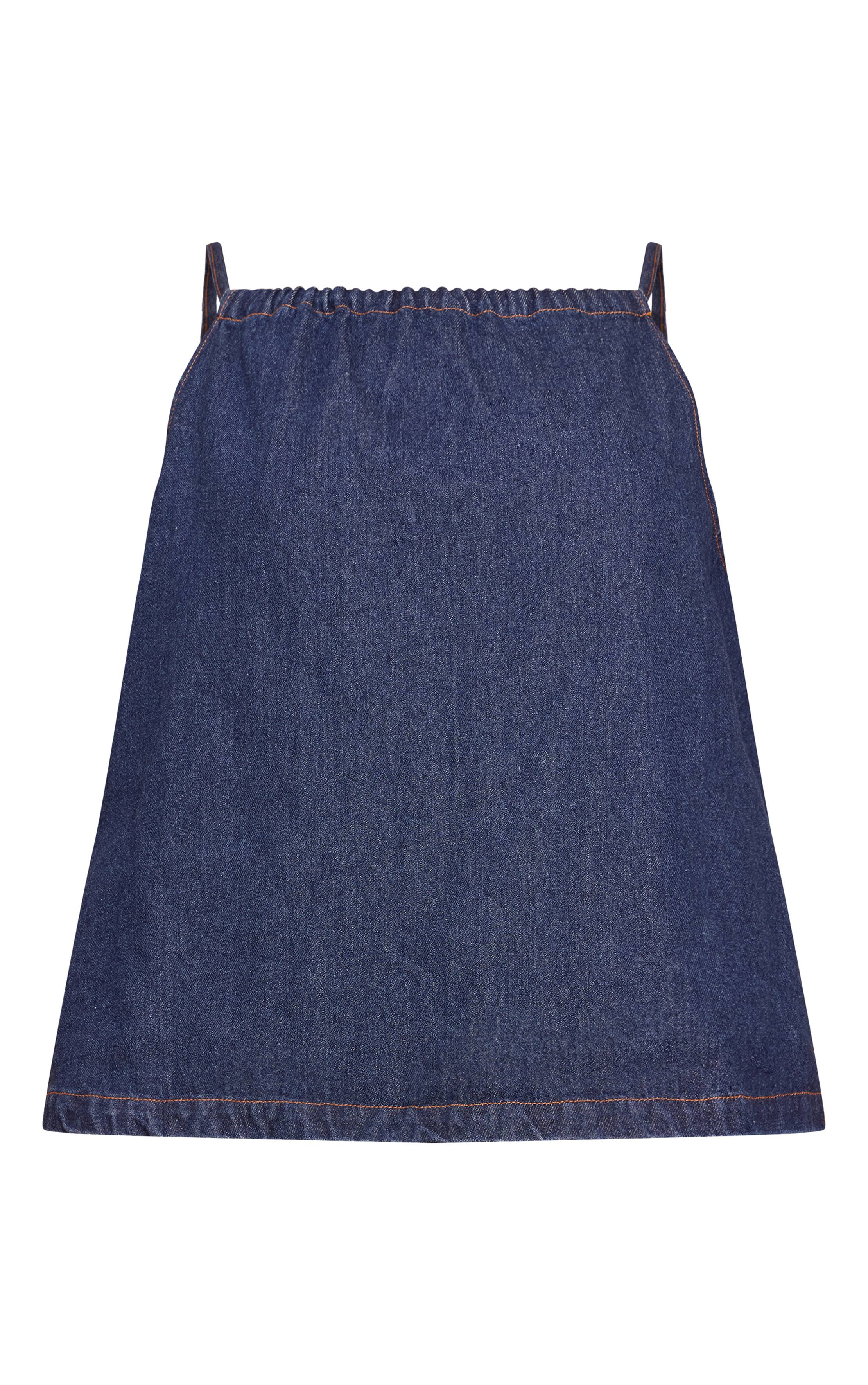 Bleu Indigo Haut En Jean Sans Manches Ample Pour Grandes Tailles