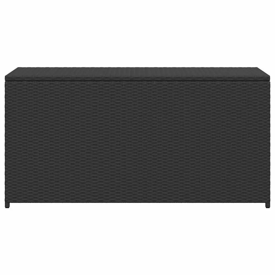 vidaXL - Opbergkist - Zwart - Poly rattan
