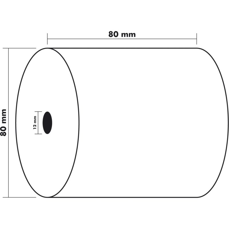 Bobines Caisses Exacompta 43706E - l 80 mm x L 72 m, Ø 70 mm - 1 pli(s) - paquet de 5