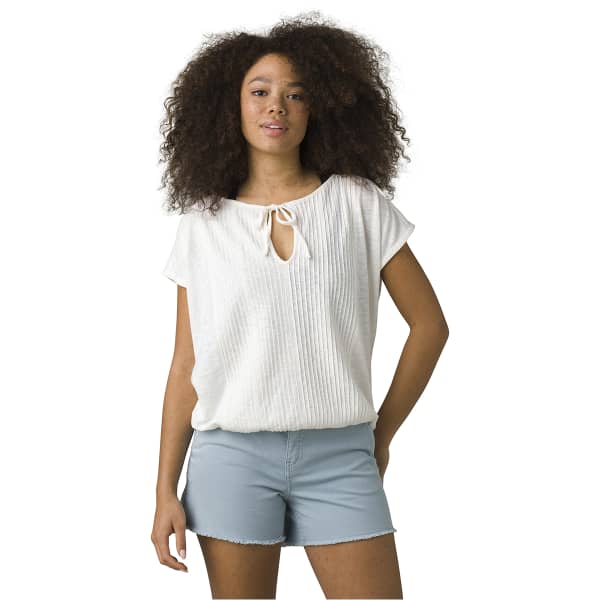 T-shirt PRANA OCUPAS POPOVER W SOFT WHITE