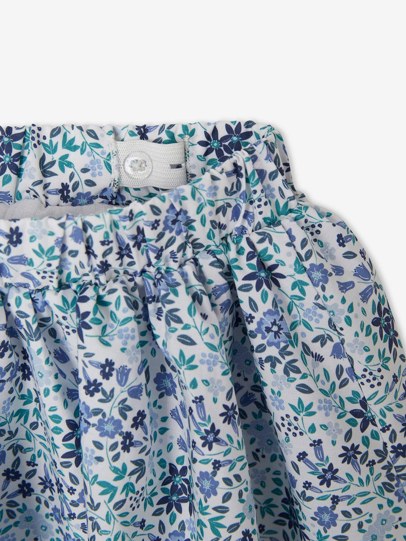 Saia floral para festa infantil, cor off-white