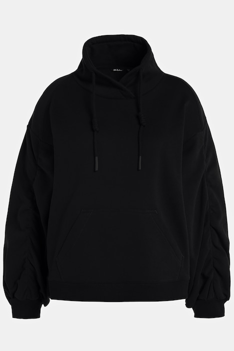 Sweatshirt, Kängurutasche, Oversized, Stehkragen, Langarm