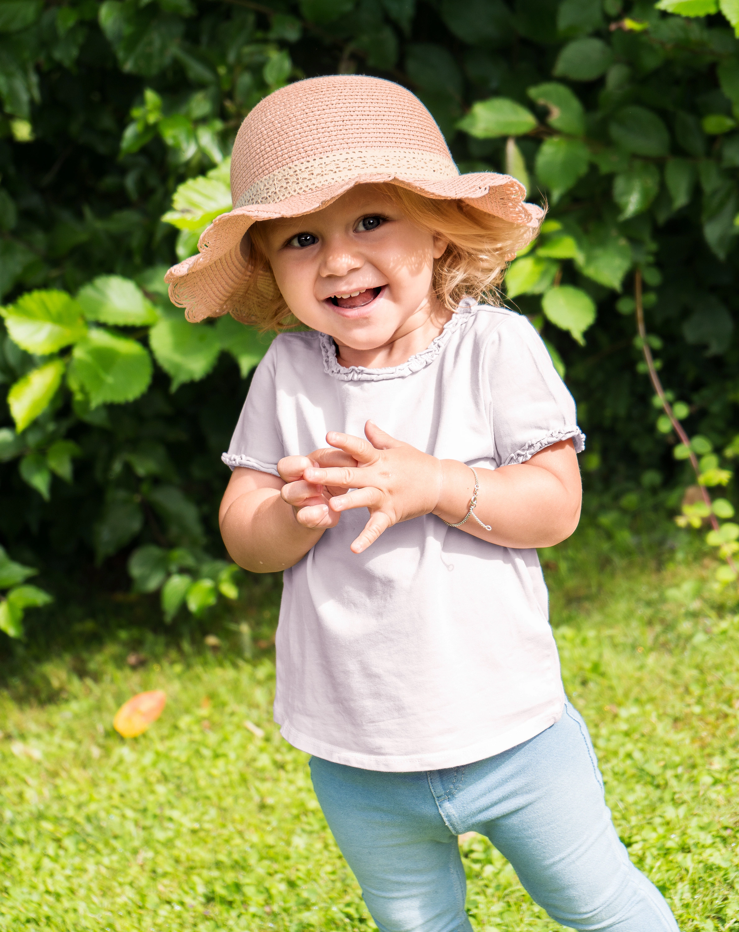 Strohhut LITTLE MISS in zartrosa