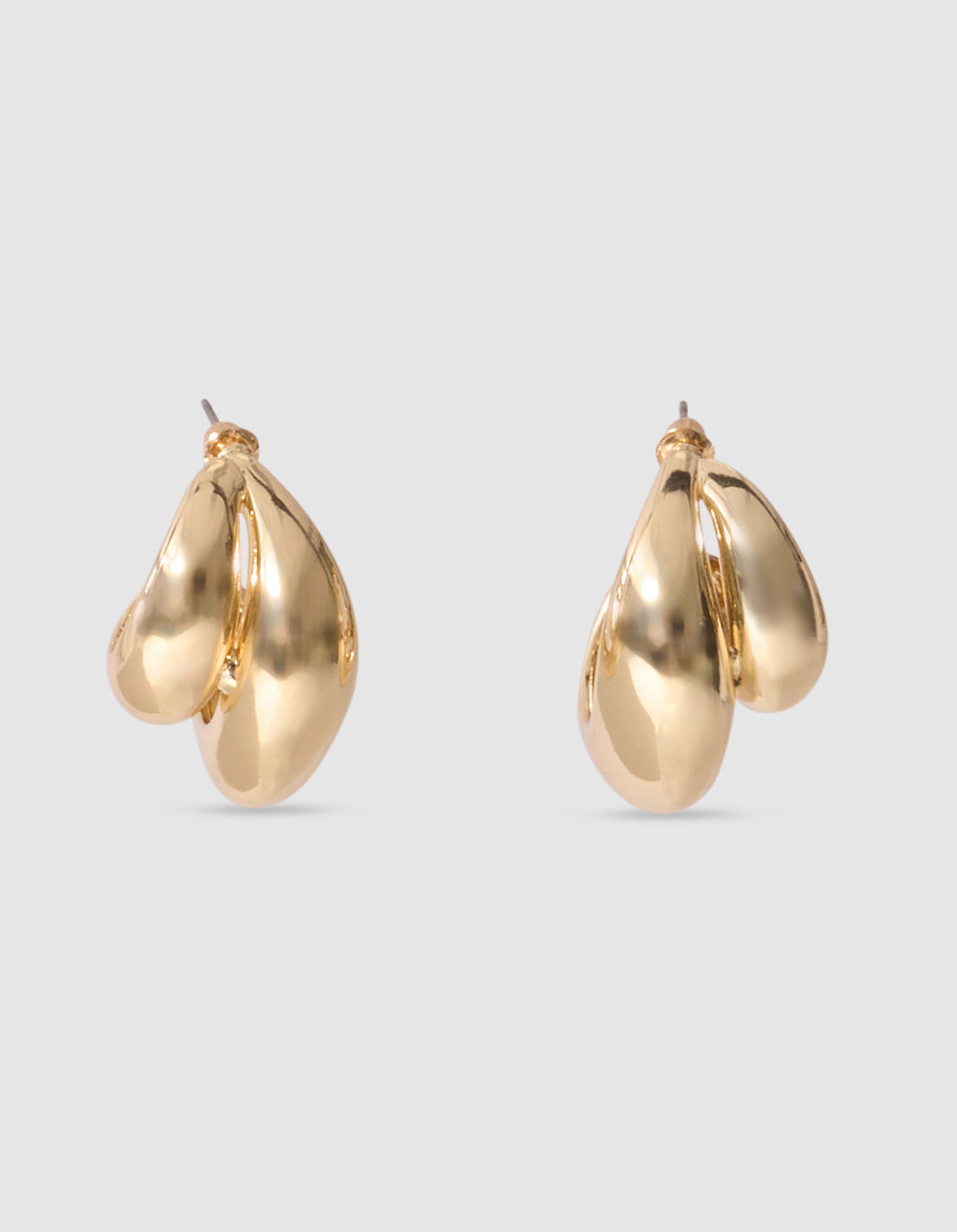 Double Drop Oorbellen Goud