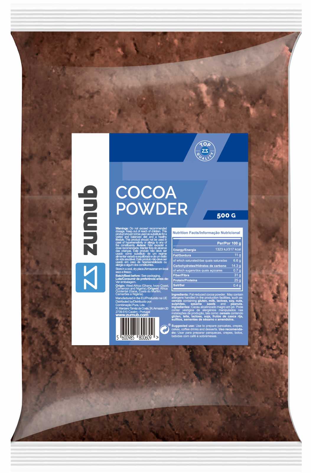 Pó de cacau Zumub 250g
