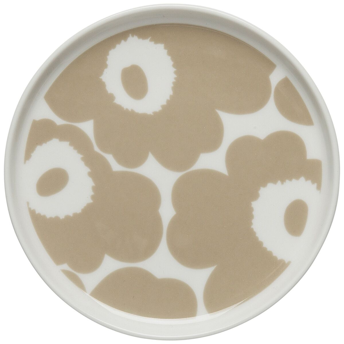 Unikko tallerken, 13,5 cm, hvit/beige
