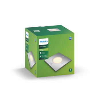 Philips grondspot Crust met geïntegreerde LED 3W inox