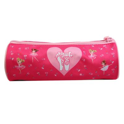 Trousse ronde Phileas Danseuses - 1 compartiment - rose - Bagtrotter
