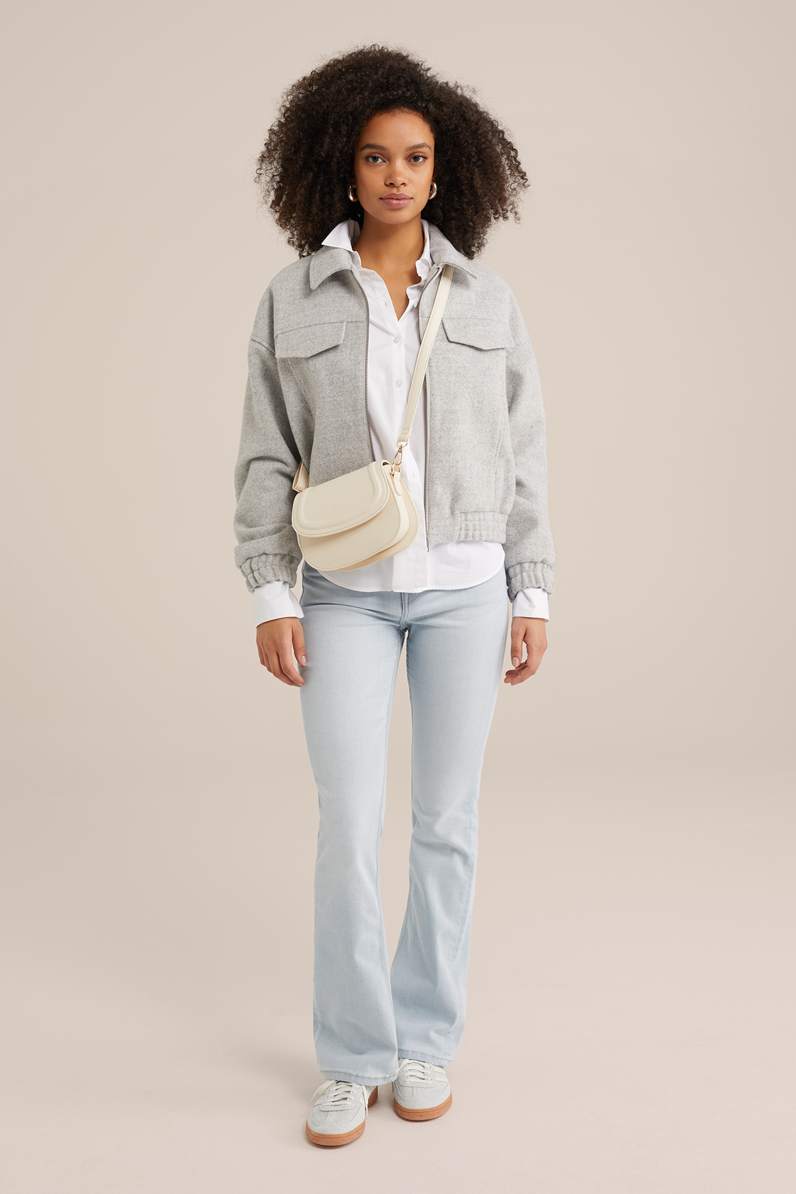 Crossbody tas WE Fashion Gebroken wit
