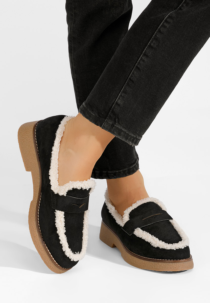 Mocassins femme noirs Kaytleen