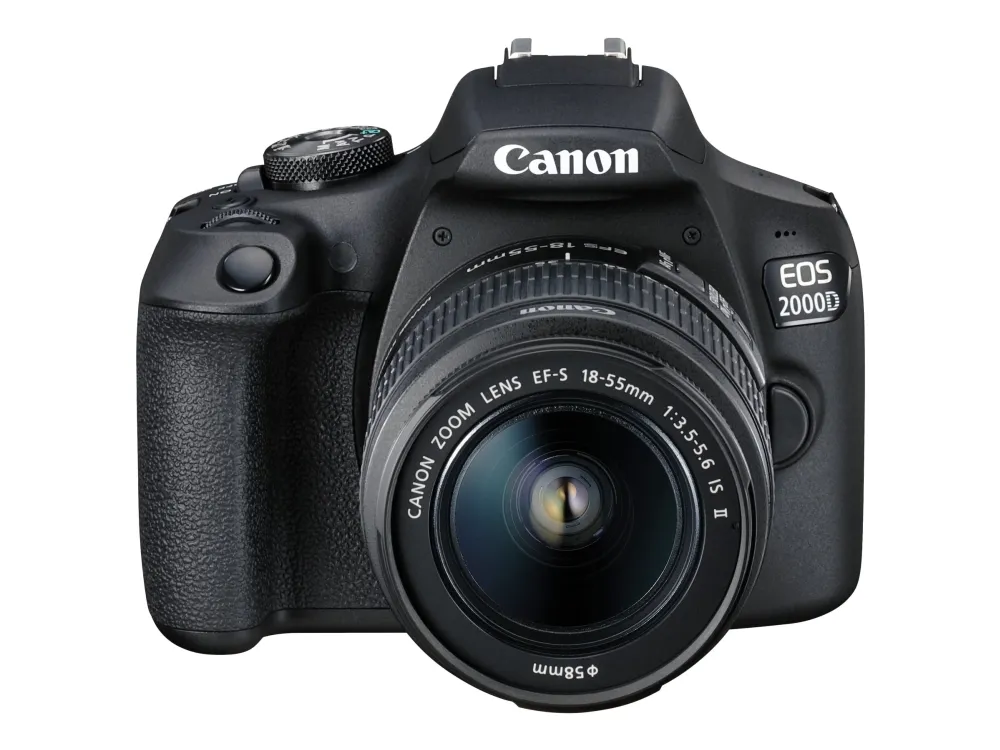 Canon EOS 2000D   LP-E10 batteri - Digitalkamera - SLR - 24.1 MP - APS-C - 1080p / 30 fps - 3x optisk zoom EF-S 18-55 mm IS II objektiv - Wi-Fi, NFC