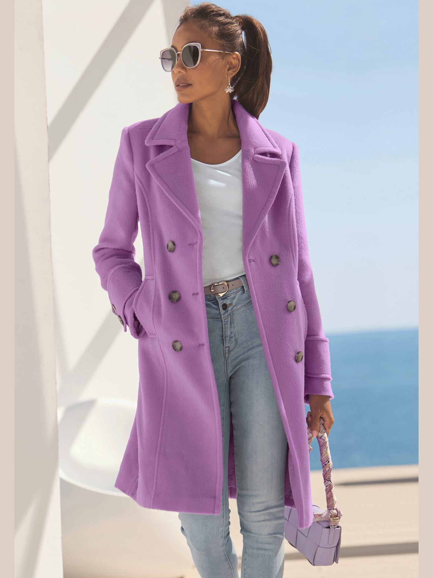 Manteau avec col à revers