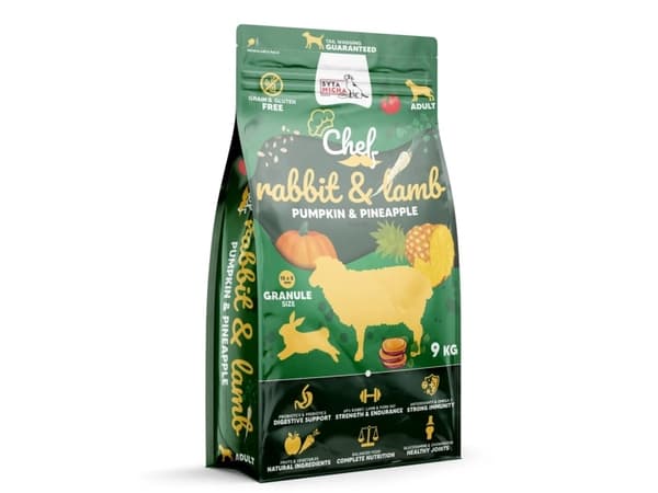 SYTA MICHA Chef Rabbit, lamb with pumpkin and pineapple - tørfoder til hunde - 9kg