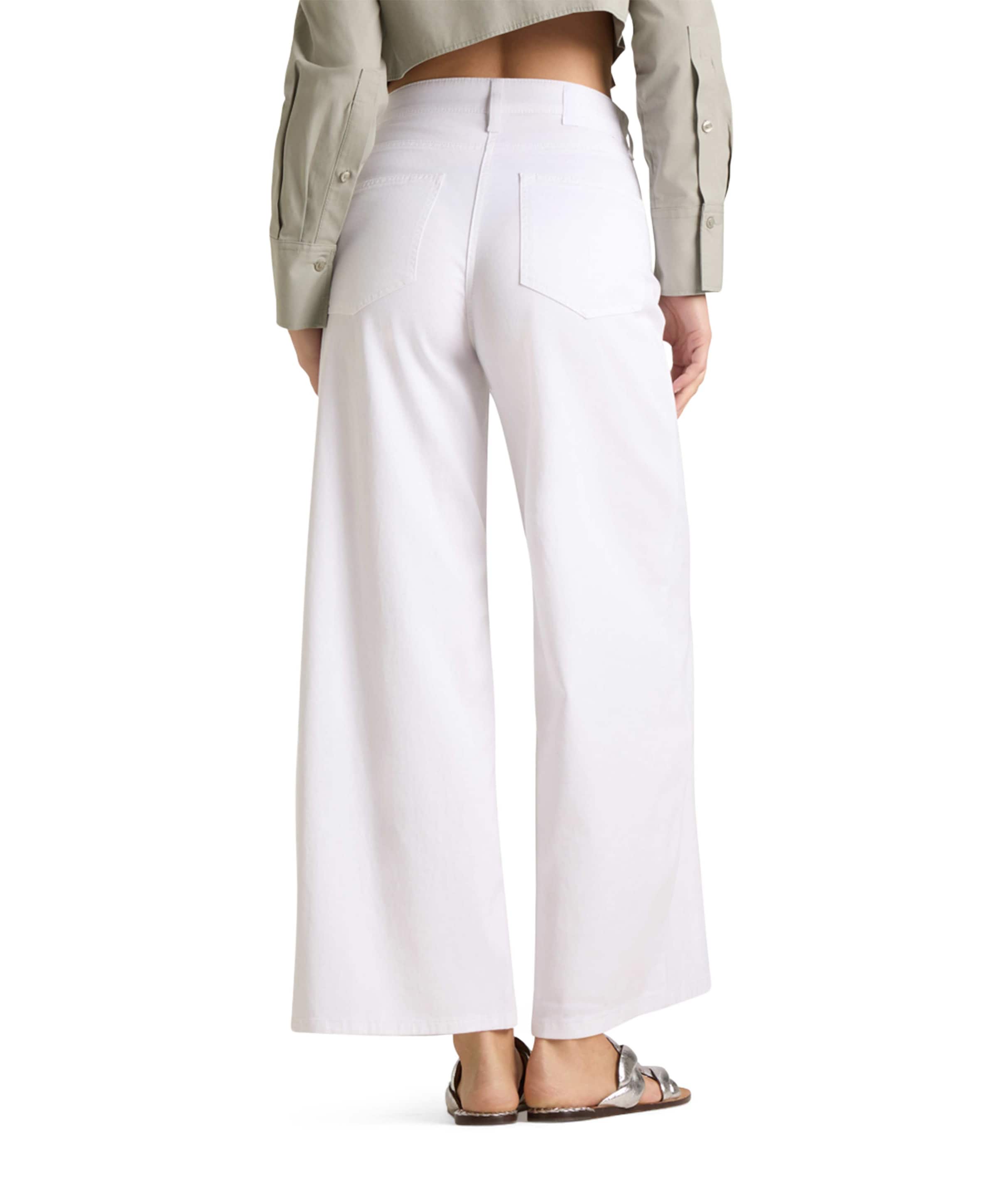 Cambio Baggy asymmetrical dames jeans wit