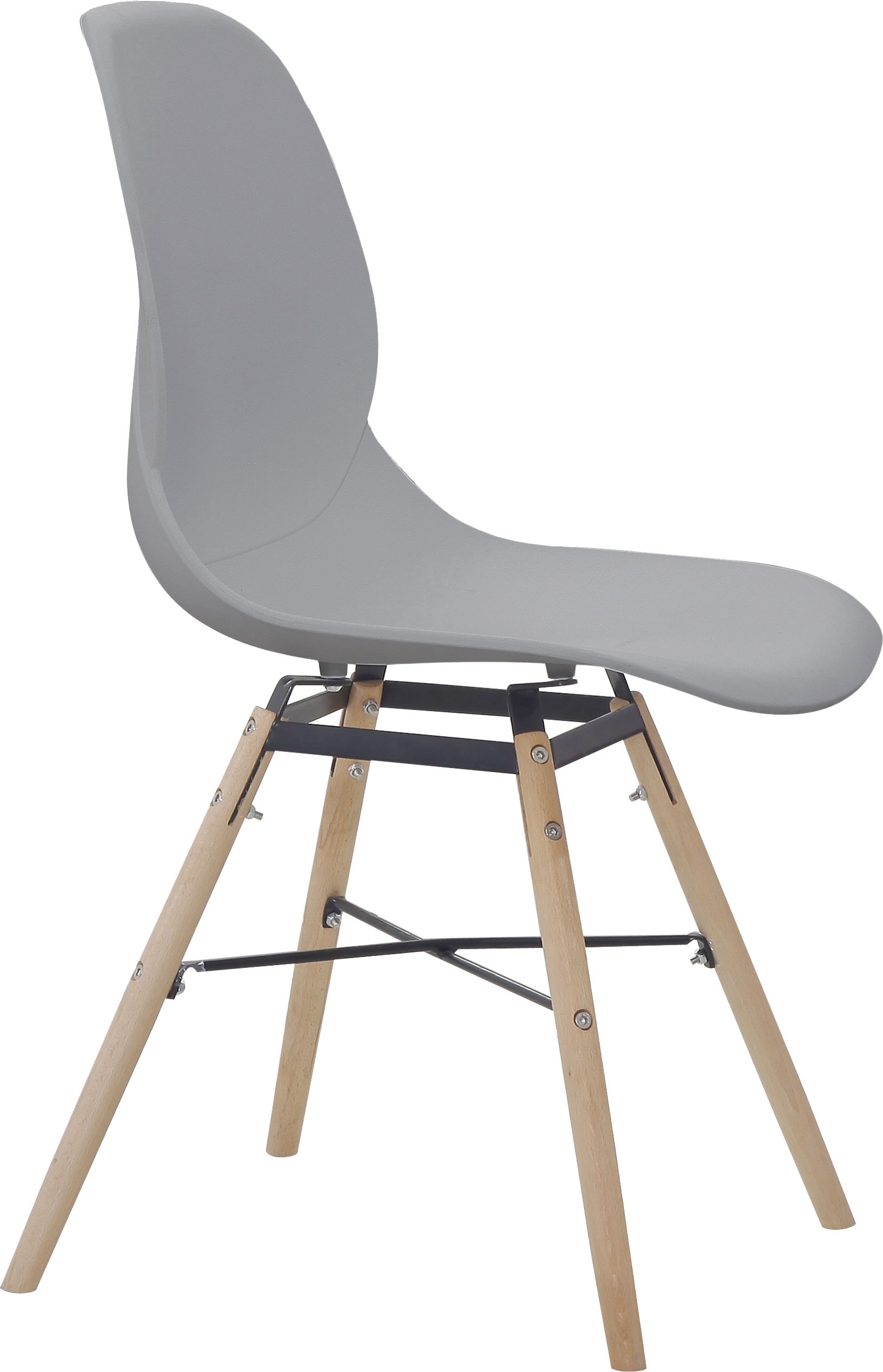 Kayoom 4-Fussstuhl »Stuhl Amy 110 2er-Set, praktisches Set, bequemer Kunststoffstuhl« (Set) 2 Stk.pflegeleicht, abwaschbar, in einem Stück spritzgegossene Sitzfläche
