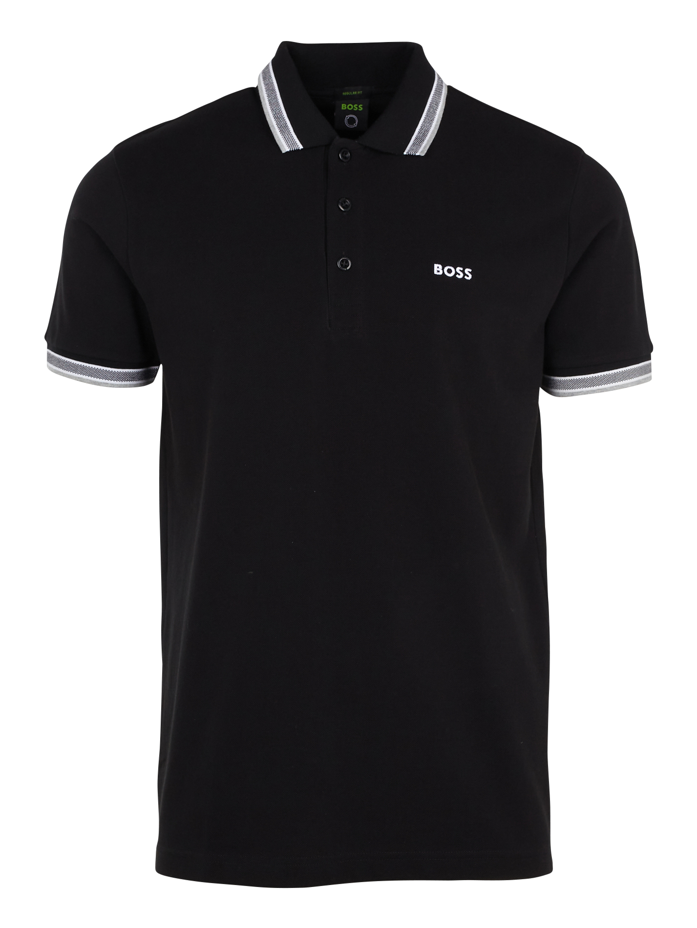 Polo regular fit en coton | Noir